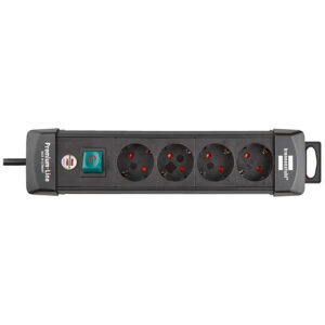 Brennenstuhl Extension Socket 4-way Black