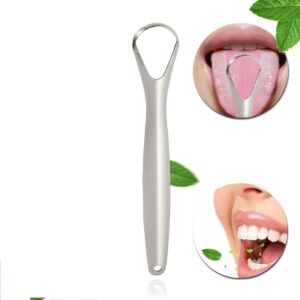 Tongue Cleaner Scraper for Oral Hygiene Care Fresh Breath Tongue Scrapers Stainless Steel Tongue Scraping Brush Tool