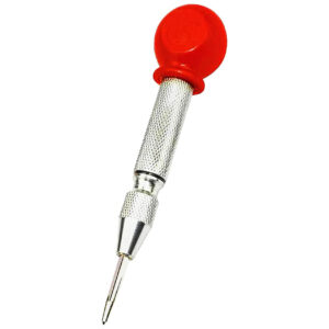Automatic Center Punch - Spring Loaded Single Hole Punches for Leather Wood Metal Tin Plastic Window Small Hardened Steel Puncher Universal Machinist & Carpenter Hand Tools Heavy Duty Awl Tool