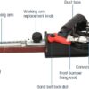 Belt Sander Adapter,Ergonomic Design Sander Sanding Head Adapter,Mini Electric Angle Grinder Belt Sander Head Attachment,For Blade Grinding, Grinding Scissors - الصورة 7