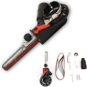 Belt Sander Adapter,Ergonomic Design Sander Sanding Head Adapter,Mini Electric Angle Grinder Belt Sander Head Attachment,For Blade Grinding, Grinding Scissors