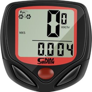 Bike Speedometer with Waterproof and Cycling Odometer with Automatic Wake-up Multi-Function LCD Backlight Display,Bicycle Computer Best for Bikers