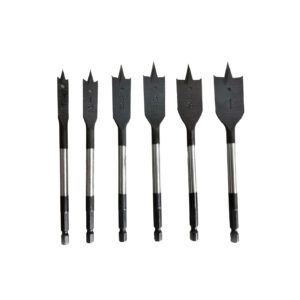 6 pcs wood flat bit  Spade Drill Bit Sets - Heavy Duty - Wood Craft Hole Saw Bits Paddle Flat Boring Bits with 1/4 inch Quick Change Hex Shank for Woodworking  10mm, 12mm, 16mm, 18mm, 20mm, 25mm