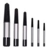 Damaged Screw Extractor Set of 6Pcs - Chrome Vanadium Steel - Broken Bolt Stripped Screw Extractor Kit