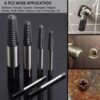 Damaged Screw Extractor Set of 6Pcs - Chrome Vanadium Steel - Broken Bolt Stripped Screw Extractor Kit - الصورة 7
