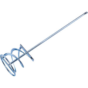 Silver Paddle Mixer for Plaster Multi Mixer Used with Drill to Mix Motar, Plaster, Render Whisk, Paint Whisk, Cement, Concrete, Jointing Compound. SDS-Mix Paint & Plaster Mixer - SDS Drill Fitting. Long 60cm Wide 12cm