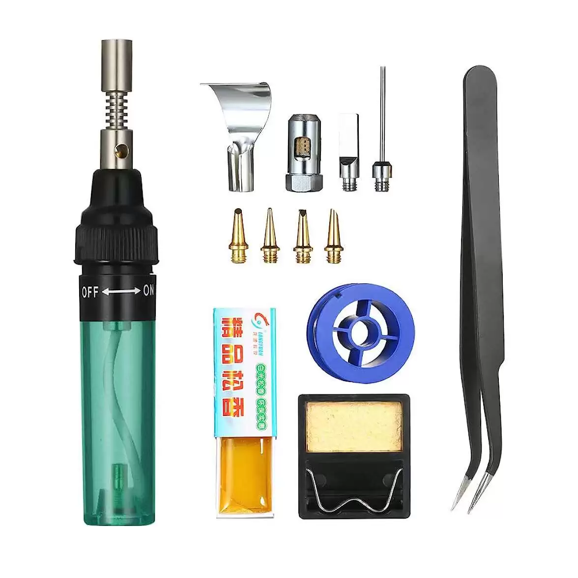 14pcs Soldering Iron kit Gas Soldering Iron Pen Butane Cordless Electric Welding Gun Butane Gas Blow - الصورة 4