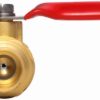 2 PCS Brass Water Mini Ball Valve Shut Off Switch, 1/4" BSPT Male x 1/4 INCH BSPT Male Hose Barb Pipe Tubing Fitting Coupler, 180 Degree Operation Handle,Rated to 600WOG - Image 3