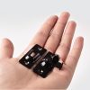 Mini Size 90 Degree Right Angle Door Lock,304 Stainless Steel Sliding Door Latch Window Lock bar Bolt barn Sliding Door Lock Sliding Latch(Black) - الصورة 7