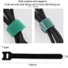 25pcs Releasable Cable Ties Plastics Nylon Hook Loop Wrap Zip Bundle Fastener Straps Detachable T-type Wire Organizer 150mm - 15 cm - الصورة 2