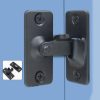 Mini Size 90 Degree Right Angle Door Lock,304 Stainless Steel Sliding Door Latch Window Lock bar Bolt barn Sliding Door Lock Sliding Latch(Black)