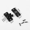 Mini Size 90 Degree Right Angle Door Lock,304 Stainless Steel Sliding Door Latch Window Lock bar Bolt barn Sliding Door Lock Sliding Latch(Black) - الصورة 6