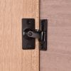 Mini Size 90 Degree Right Angle Door Lock,304 Stainless Steel Sliding Door Latch Window Lock bar Bolt barn Sliding Door Lock Sliding Latch(Black) - الصورة 9
