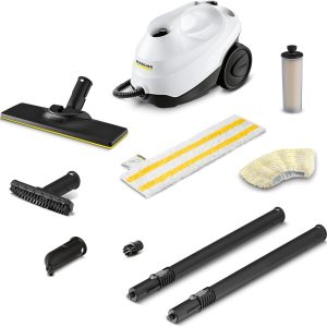 Karcher SC 3 Steam Cleaner, German Technology, 1900W, Powerful High-Pressure Home Cleaner, Multipurpose, Versatile Accessories, Ideal for Kitchen & Bathroom Use, White