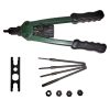 Heavy Duty 10" Hand Riveter Nut Gun,Threaded Rivet Nut Kits Set Nut Rivet Tool,Riveter Rivet Nutsert Gun,Hand Riveter Nut GunInclude M4 M5 M6 M8 M10