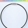 15cm Stainless Steel Keychain Cable- 360store.me Wire Diameter 1.5 mm Metal Key Ring Loop, Black Coated -15 Pieces - الصورة 6