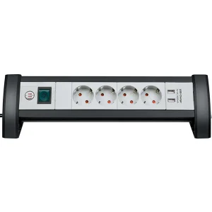 Power Strip 4 slots + 2 USB cable 1.8 meters Brennenstuhl