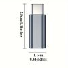 lighting female to usb c male - USB-C Adapter for iPhone 15/15 Pro/15 Pro Max/15 Plus, USB- Charging & 480Mbps Data Sync, Plug & Play Gender Changer Cable Adapter (Male/Female), No Audio, Not for OTG, Silver - الصورة 4