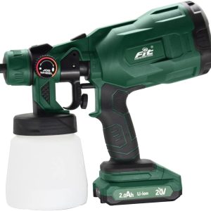 Spray Gun - Doku gun - Professional Spray Paint for Cars & Woods with 20V lithium battery + 2 x 2Ah batteries + fast charger