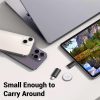 lighting female to usb c male - USB-C Adapter for iPhone 15/15 Pro/15 Pro Max/15 Plus, USB- Charging & 480Mbps Data Sync, Plug & Play Gender Changer Cable Adapter (Male/Female), No Audio, Not for OTG, Silver - الصورة 6