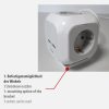 Brennenstuhl ALEA-Power 4-way Cube Extension Socket With 2xUSB Fast 2.1A Charger, 1.4m - الصورة 2